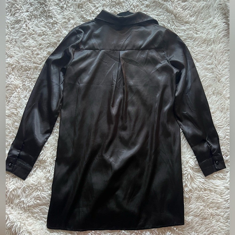Princess Polly 90210 Black Satin Dress - Picture 4 of 10
